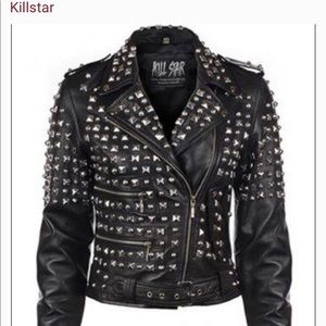 Killstar Studded Leather Jacket - Medium
